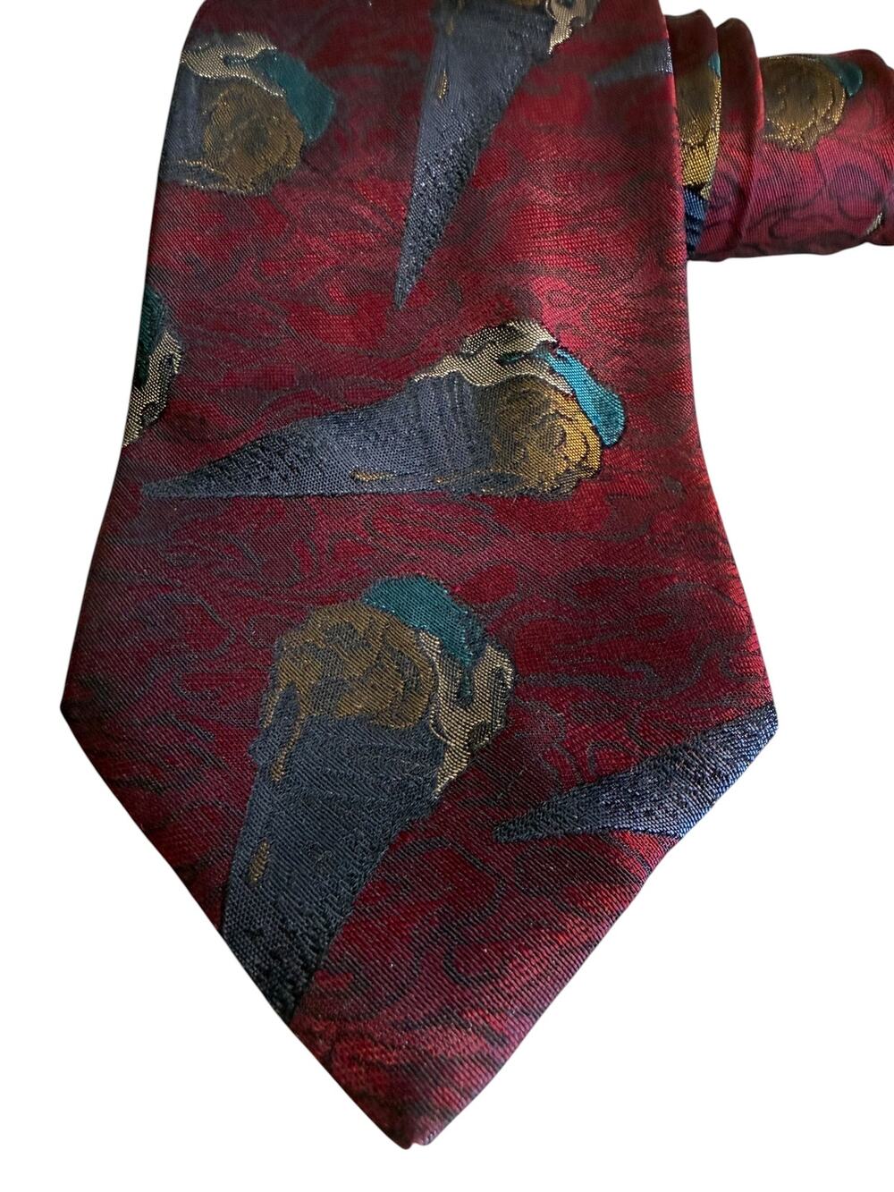 Moschino Cravatte Silk Neck Tie Jacquard Ice Cream Cone Print